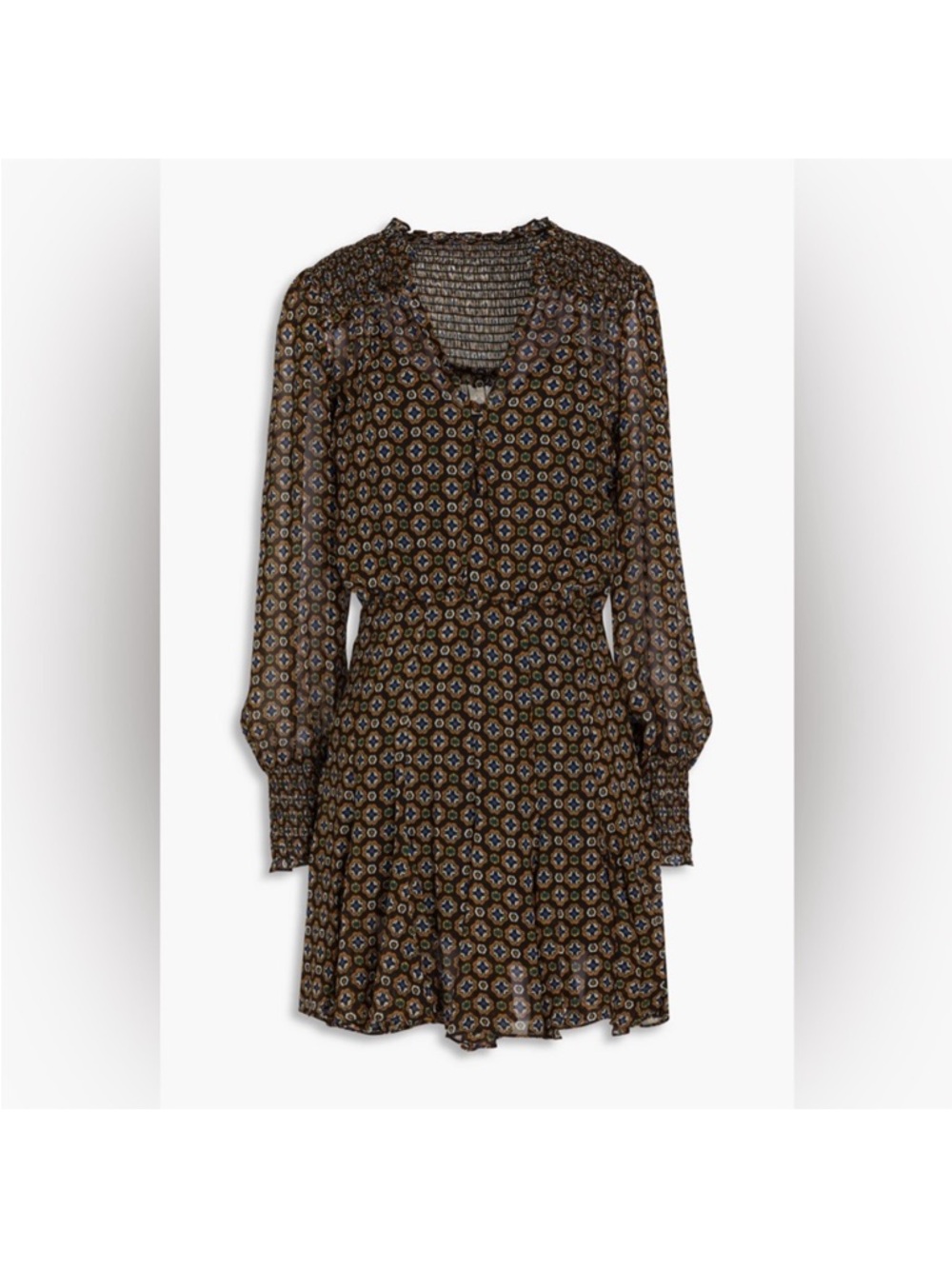 Veronica Beard Sacchi printed chiffon mini dress size 12 new with tag